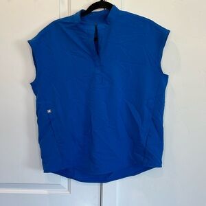 FIGS Women's Rafaela Oversized Scrub Top Size XS In Royal Blue